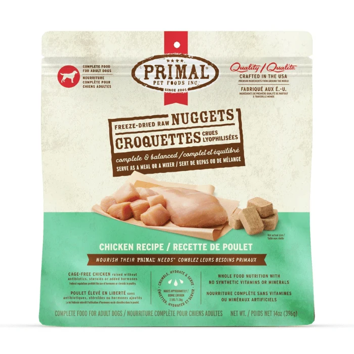 Primal - Croquettes crues lyophilisées pour chien poulet
