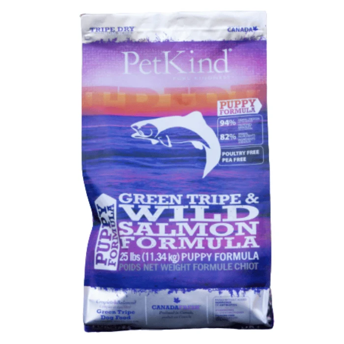 Croquettes PetKind Chiot Tripes Vertes et Saumon Sauvage