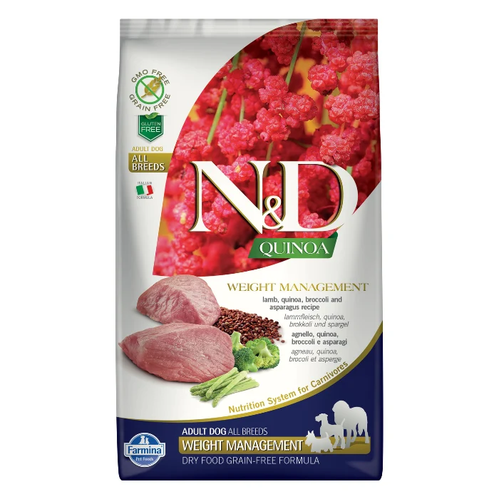 Croquettes Farmina N&D Quinoa Contrôle de poids Agneau pour chiens