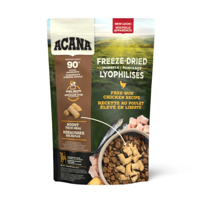 Morceaux lyophilisés Acana au poulet pour chiens 227 g