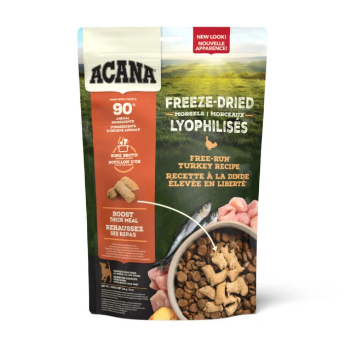 Morceaux lyophilisés Acana à la dinde pour chiens 227 g