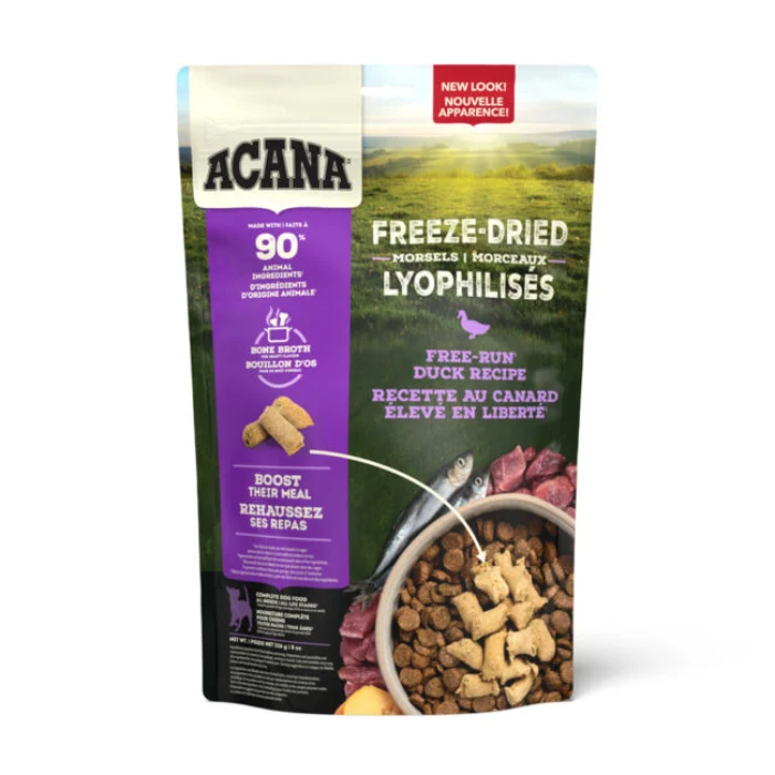 Morceaux lyophilisés Acana au canard pour chiens 227 g