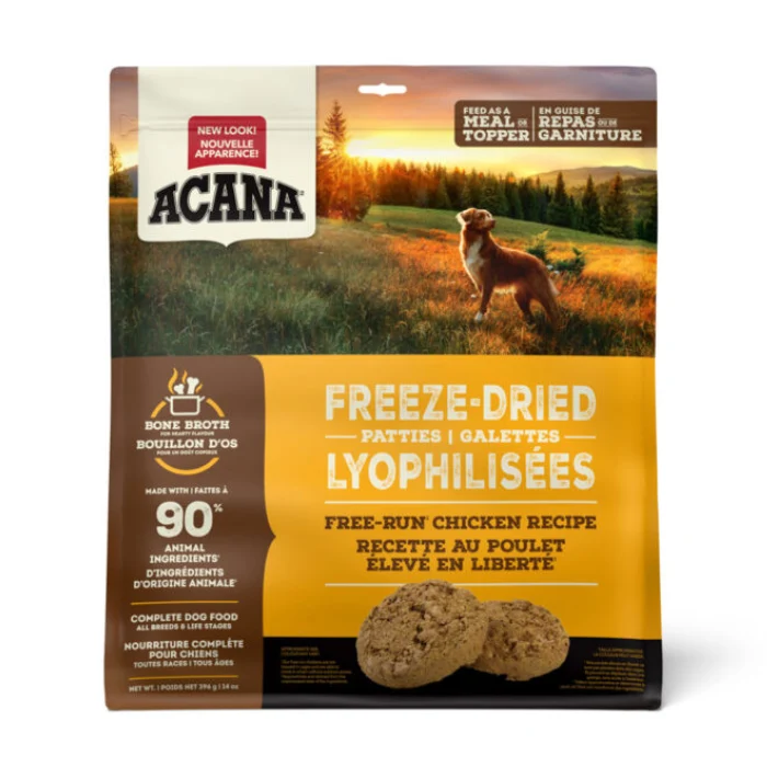 Galettes lyophilisées Acana au poulet pour chiens 397 g