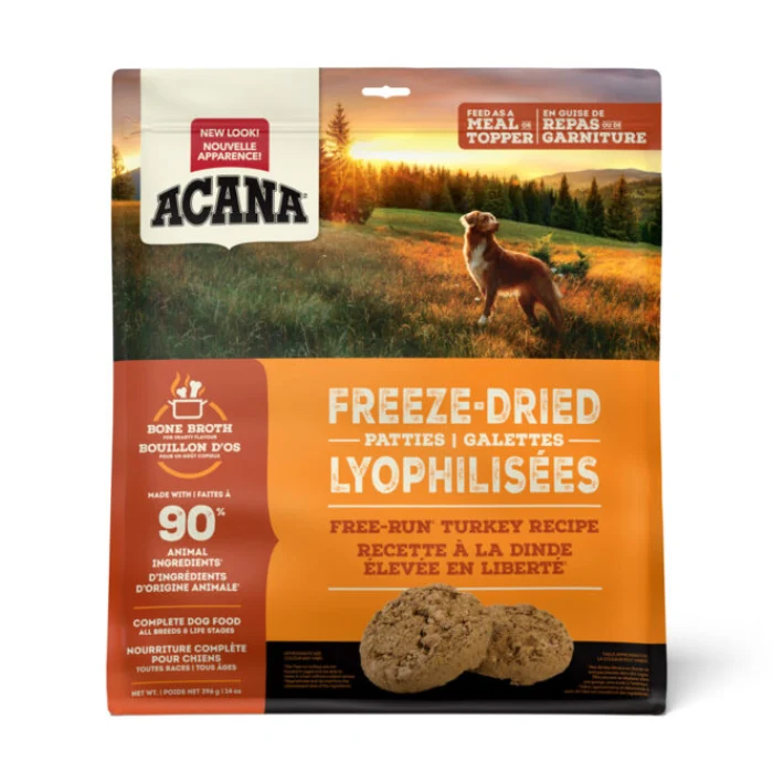 Galettes lyophilisées Acana à la dinde pour chiens 397 g