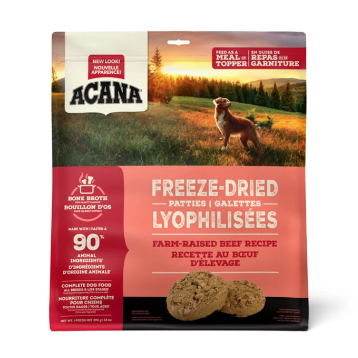 Galettes lyophilisées Acana au bœuf pour chiens 397 g