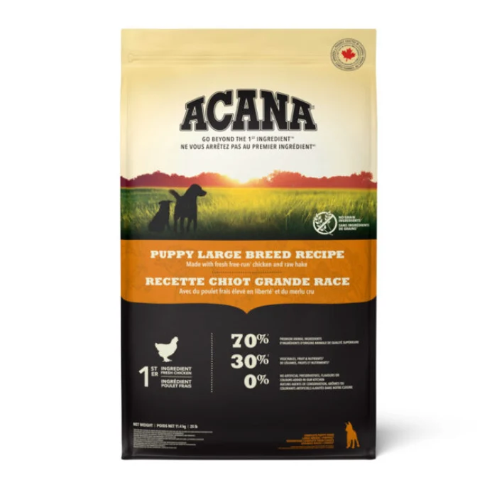 Nourriture pour chiots de grande race Acana Heritage