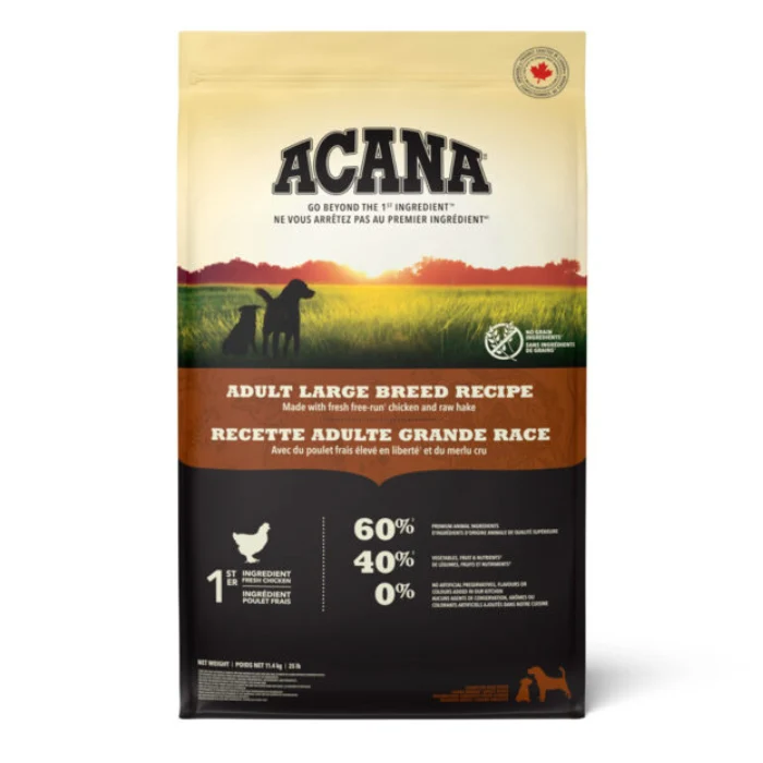 Nourriture pour chiens adultes de grande race Acana Heritage