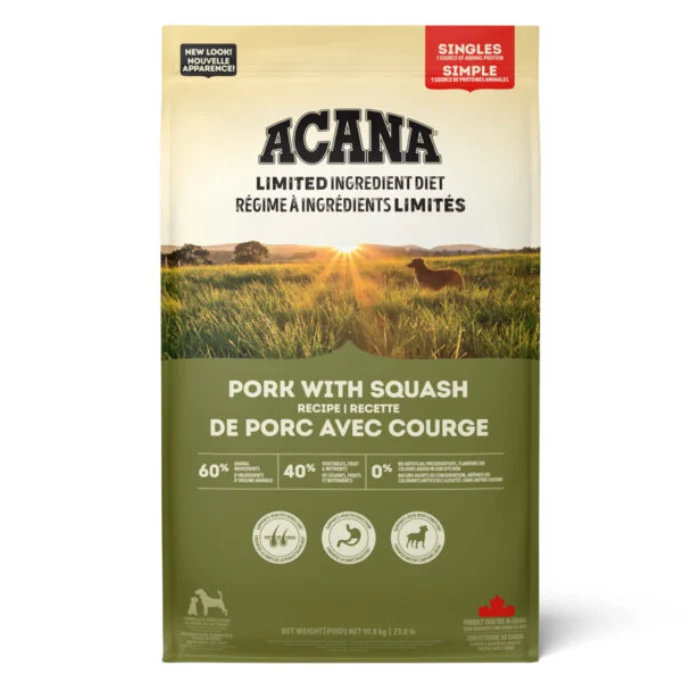 Nourriture pour chiens Acana Simple Porc et Courge mono-protéine