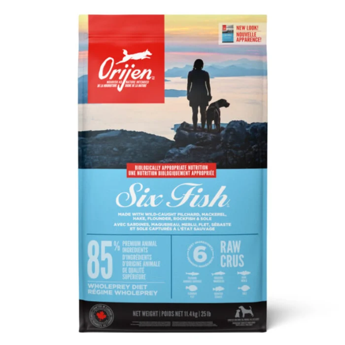Nourriture pour chiens Orijen Six Fish 100 % poisson sauvage