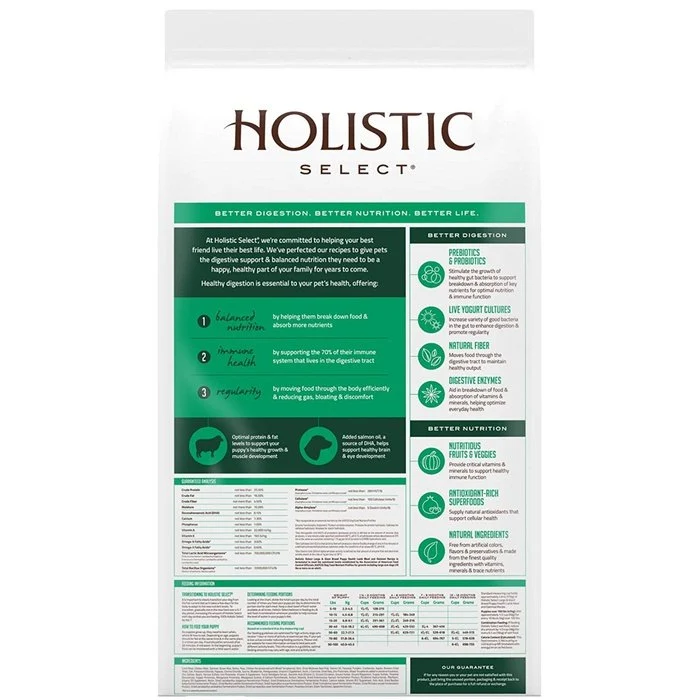 Holistic Select - Nourriture agneau grande race pour chiot (Puppy Health)