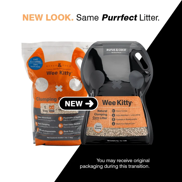 Rufus & Coco - Wee Kitty litière agglomérante maïs biodégradable pour chat
