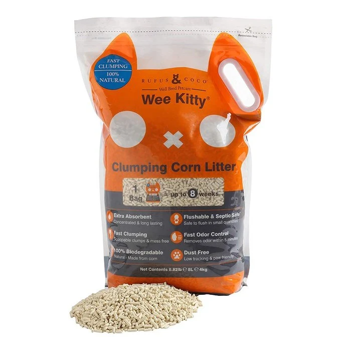 Rufus & Coco - Wee Kitty litière agglomérante maïs biodégradable pour chat
