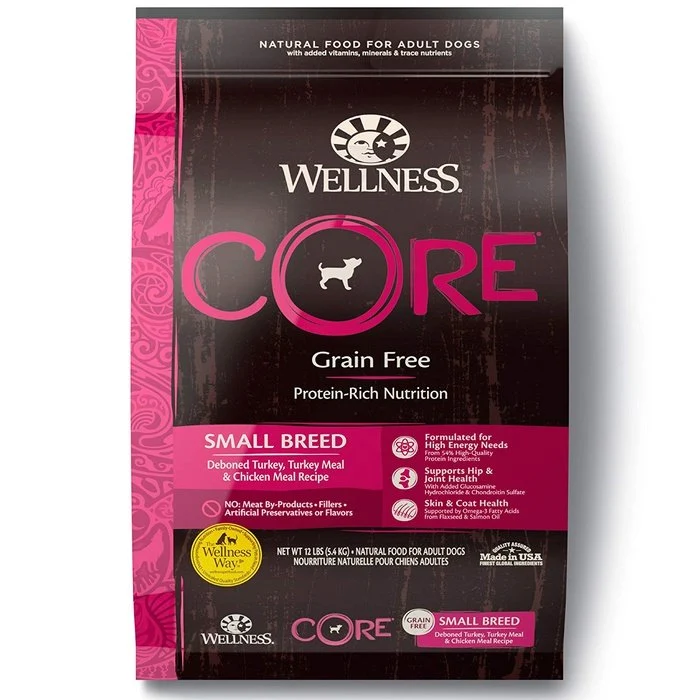 Nourriture pour chien de petite race Wellness Core Sans Grain