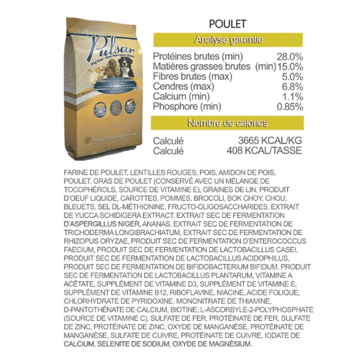 Nourriture pour chien Horizon Pulsar sans grain Poulet