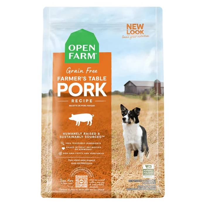Nourriture pour chiens Open Farm Porc et Légumes sans grain