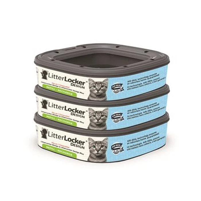 Litter Locker - Recharge Design Plus cassette anti-odeurs pour chat (paquet de 3)