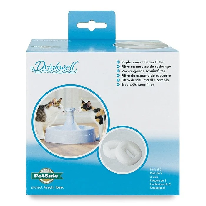 Filtres en mousse de rechange Drinkwell Fontaines 360 en plastique pour animaux de compagnie