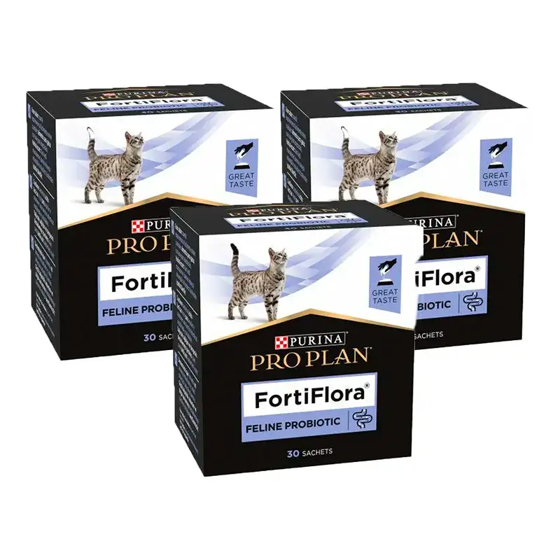 Purina Pro Plan Fortiflora Probiótico para Gatos, Pack 3 x 30x1gr