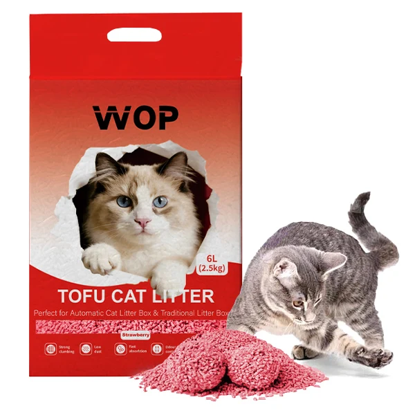 Litière pour chat TOFU Fraise