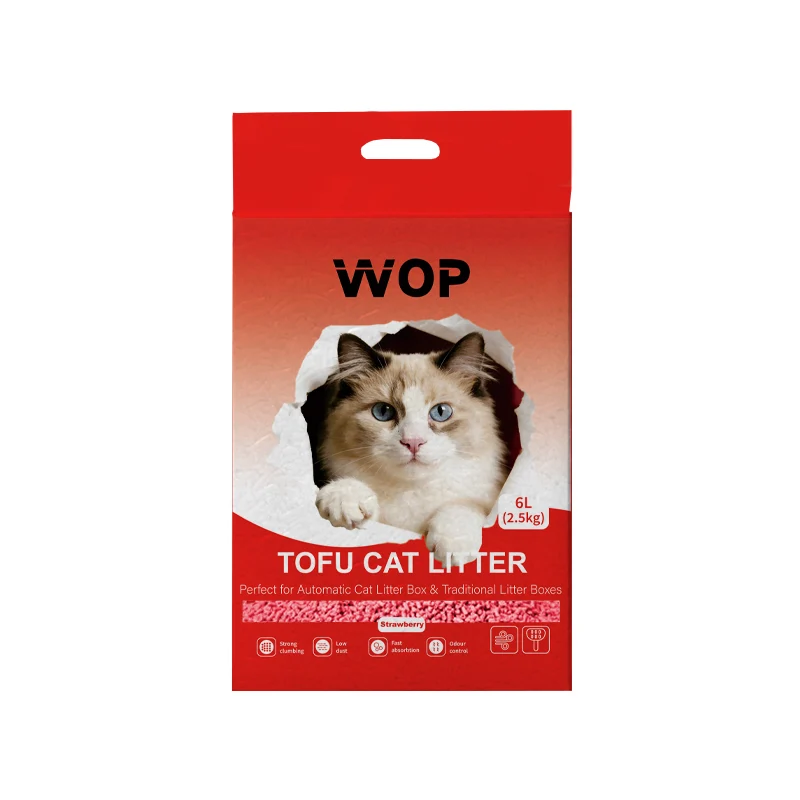 Litière pour chat TOFU Fraise