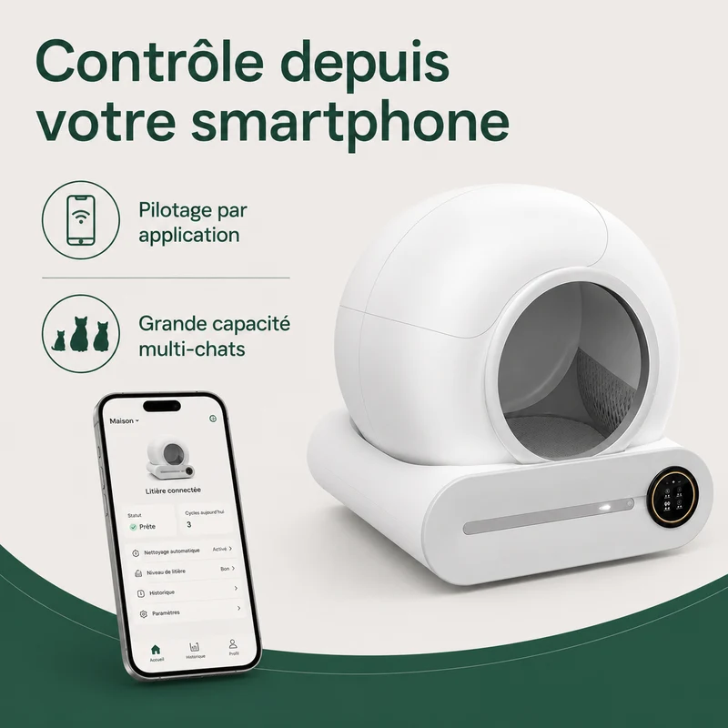 Litière Automatique Connectée pour Chat