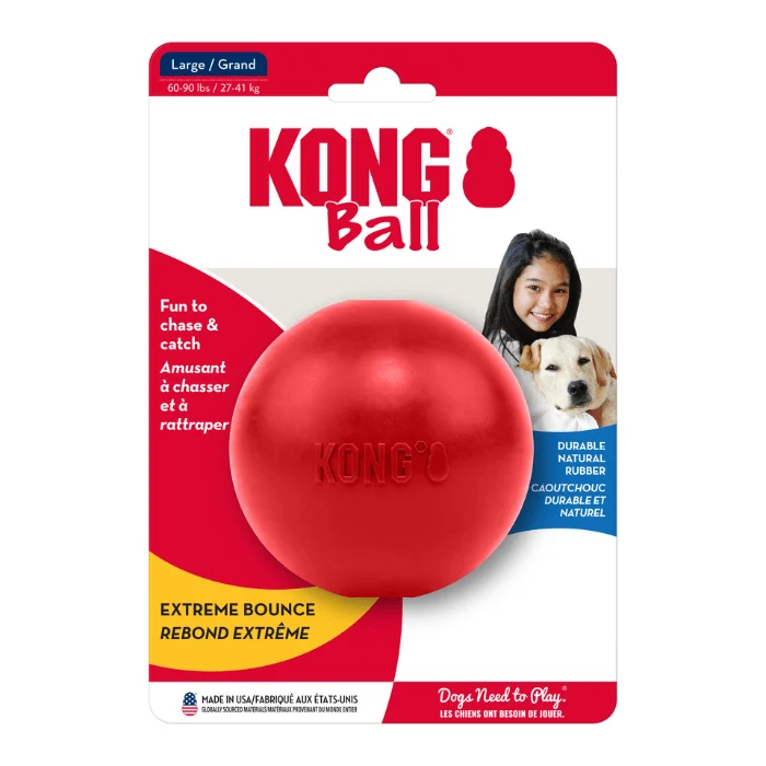 Balle Kong Classic avec trou pour chien (Grand)
