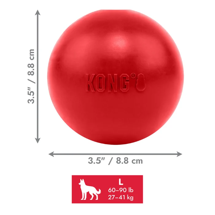 Balle Kong Classic avec trou pour chien (Grand)