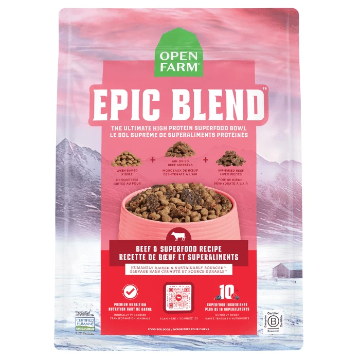 Open Farm Epic Blend bœuf et superaliments pour chiens