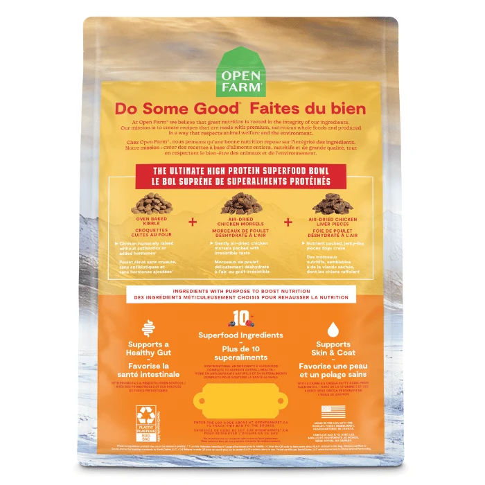Open Farm Epic Blend poulet et superaliments pour chiens