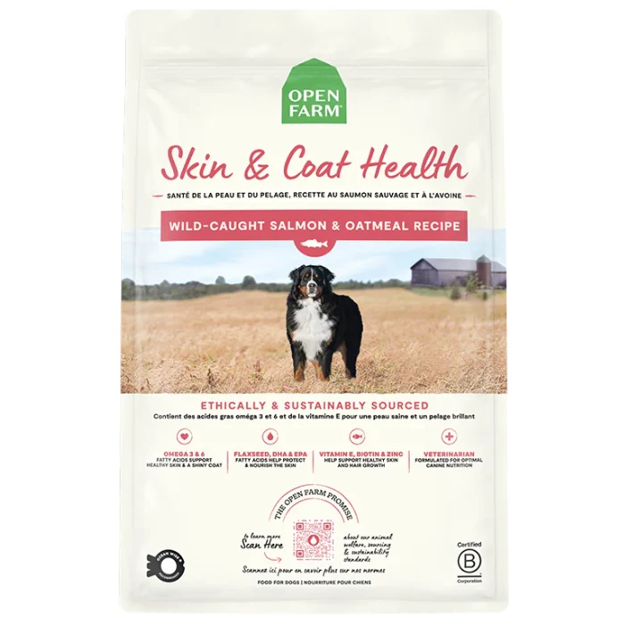 Open Farm Santé Peau et Pelage saumon sauvage et avoine pour chiens