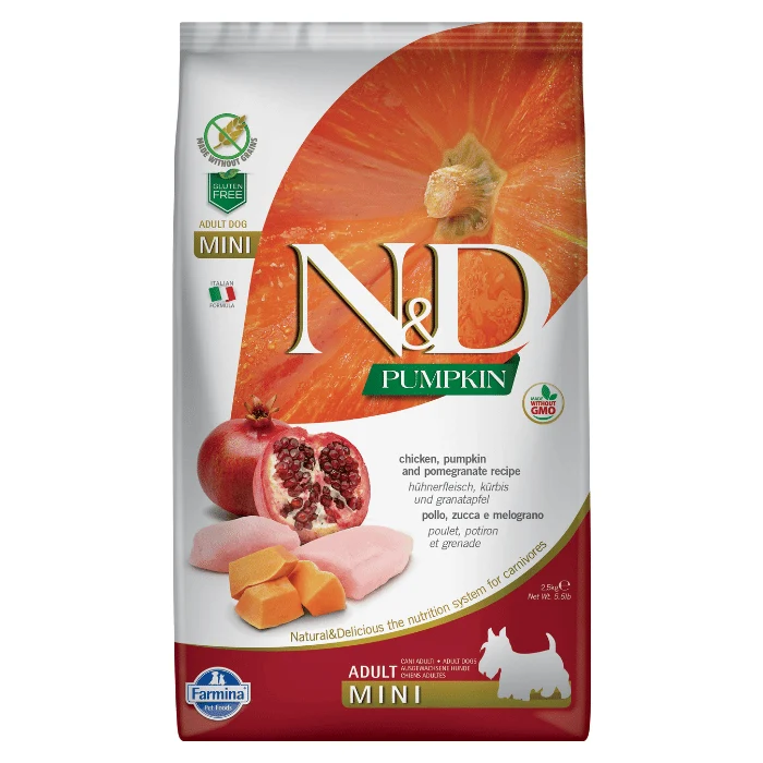 Croquettes Farmina N&D Citrouille Poulet et Grenade pour petits chiens