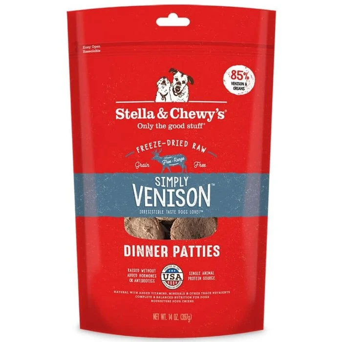 Galettes Stella & Chewy's Dinner Patties Simply Venison pour chiens