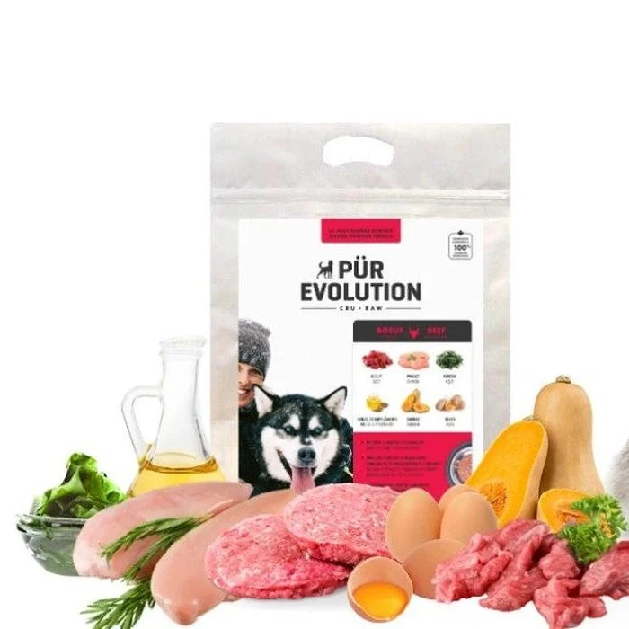 PÜR Evolution Boeuf et Poulet - Nourriture crue chien adulte - En magasin seulement