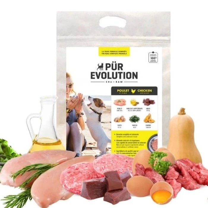 PÜR Evolution Poulet et Courge - Nourriture crue chien adulte - En magasin seulement