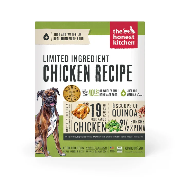The Honest Kitchen Limited Ingredient déshydraté poulet 10 lb pour chiens