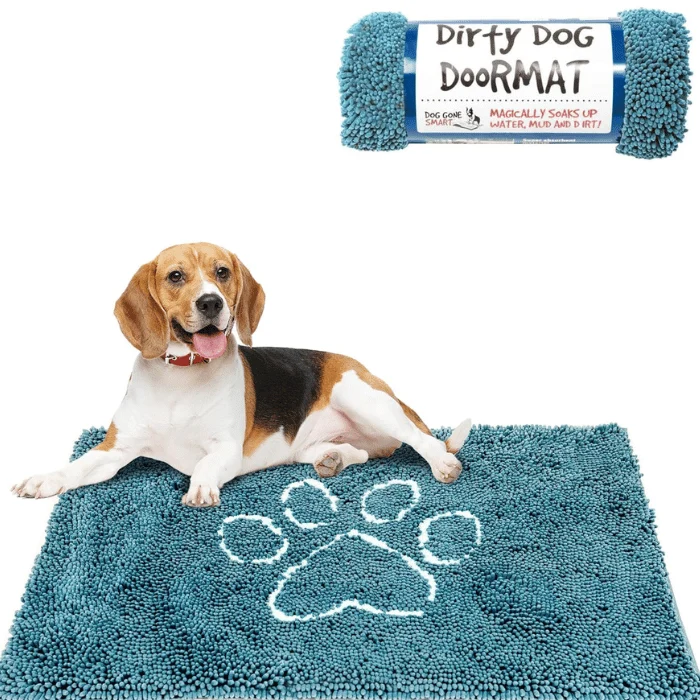 Tapis super absorbant Dirty Paws Bleu
