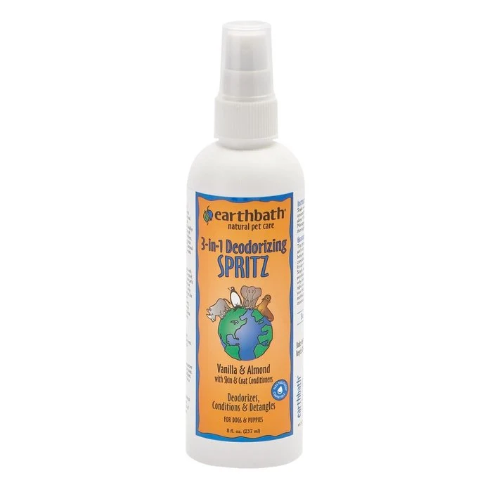 Earthbath - Désodorisant 3 en 1 Vanille et amande spritz pour chien 8oz