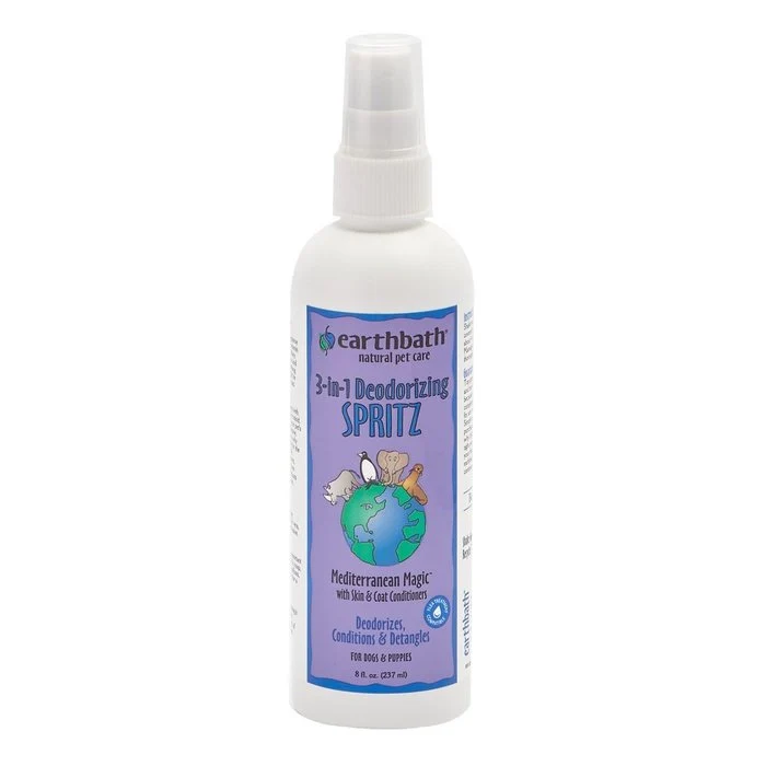 Earthbath - Désodorisant 3 en 1 Mediterranean Magic spritz pour chien 8oz
