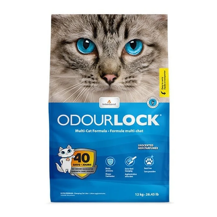 Litière pour chat Intersand OdourLock ultra premium 12KG - En Magasin Seulement