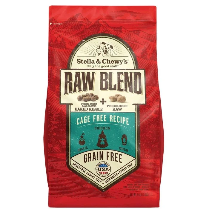 Croquettes Stella & Chewy's Raw Blend Cage-Free Volaille pour chiens