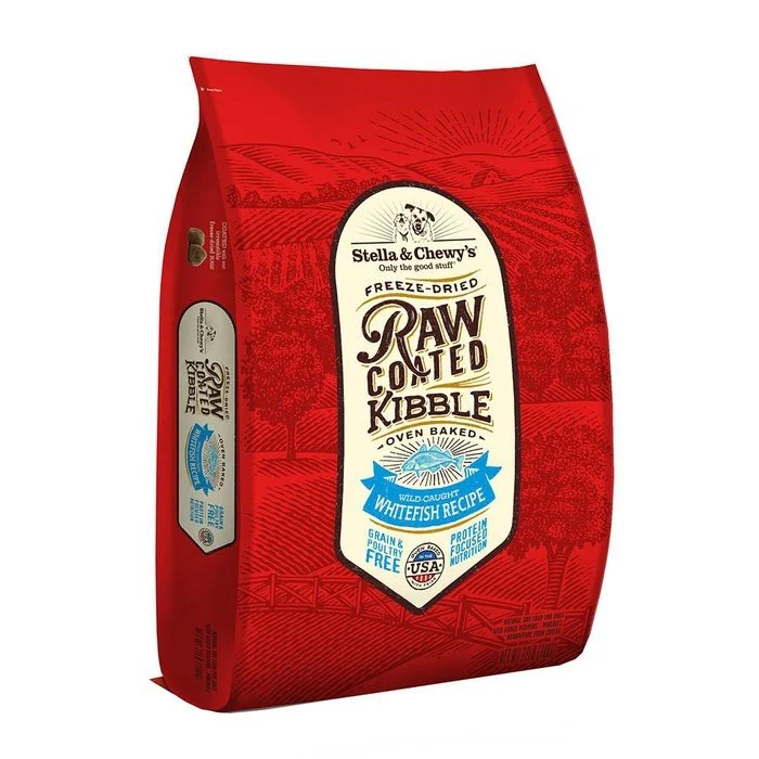 Croquettes Stella & Chewy's Raw Coated Poisson blanc sauvage pour chiens