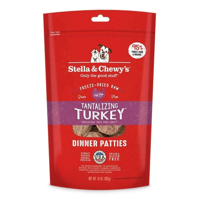 Galettes Stella & Chewy's Dinner Patties Tantalizing Turkey pour chiens