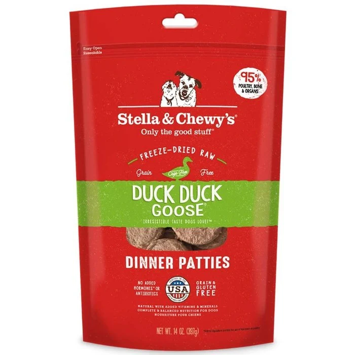 Galettes Stella & Chewy's Dinner Patties Duck Duck Goose pour chiens