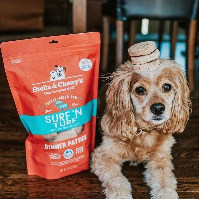 Galettes Stella & Chewy's Dinner Patties Surf N Turf pour chiens