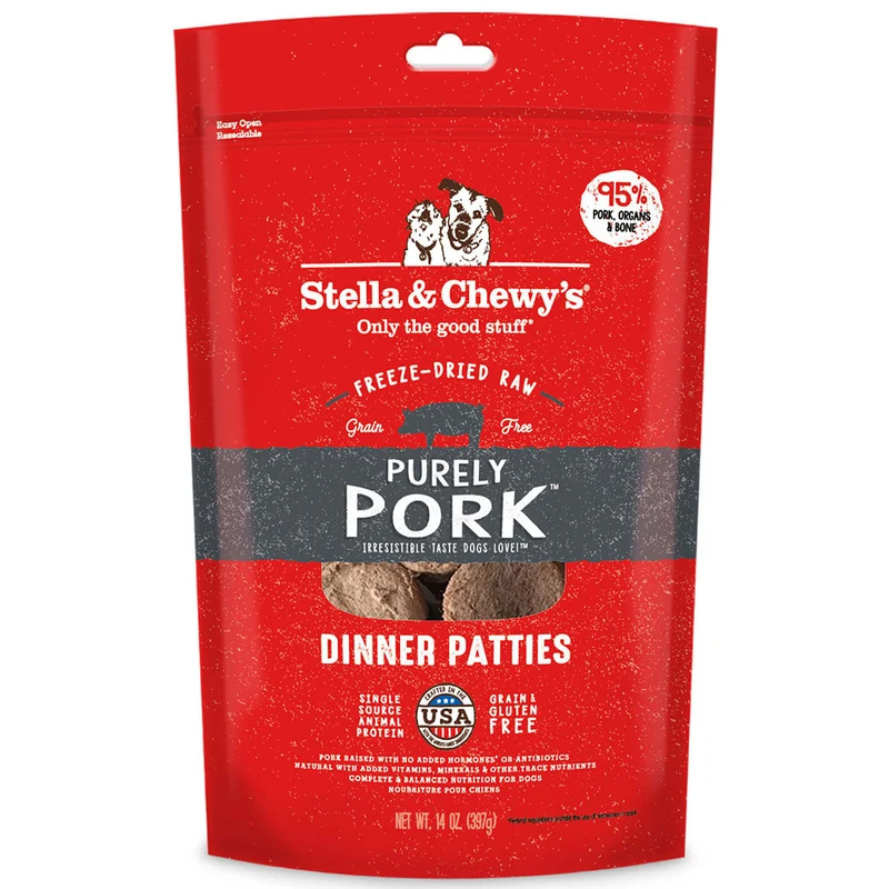 Galettes Stella & Chewy's Dinner Patties Purely Pork pour chiens