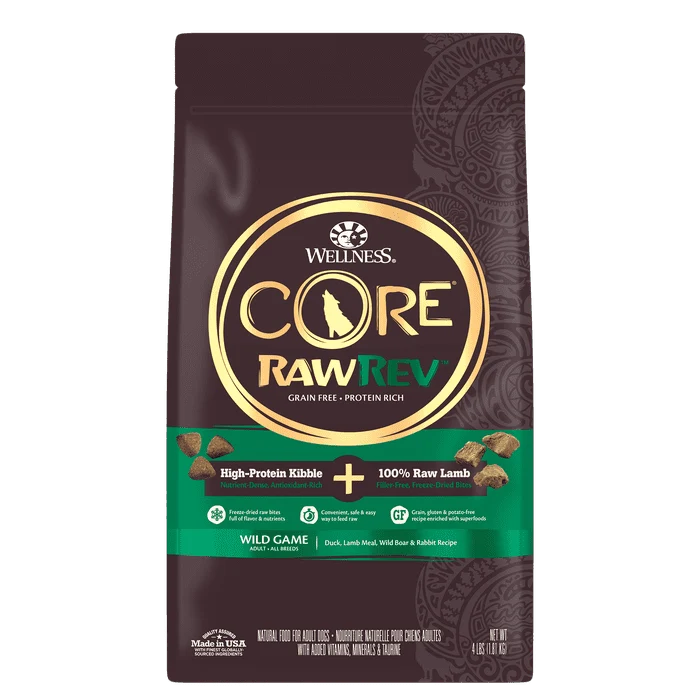 Wellness CORE RawRev Grain Free Wild Game Dry Dog Kibble
