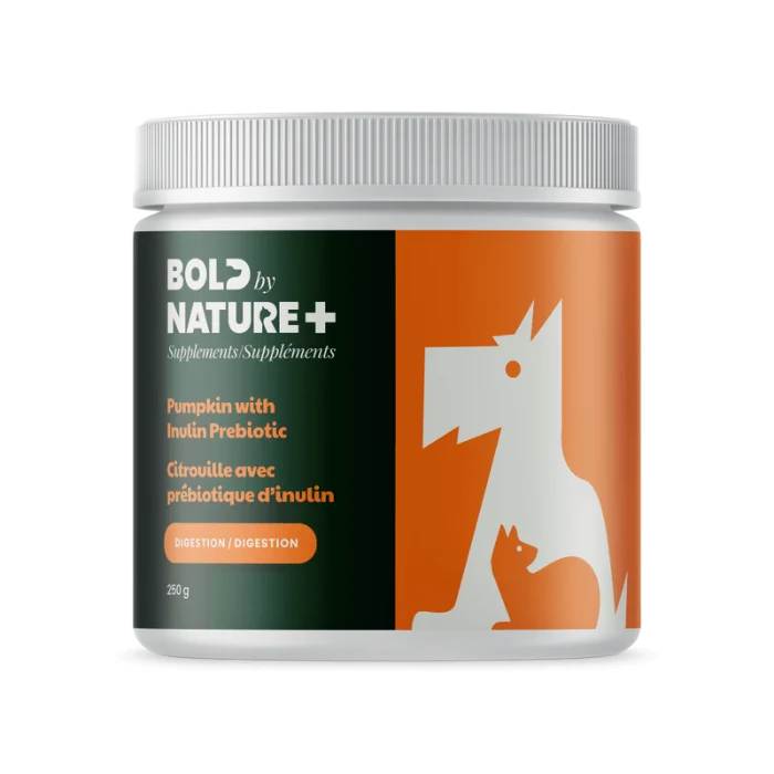 Suppléments de citrouille avec prébiotique d'inulin pour chiens & chats