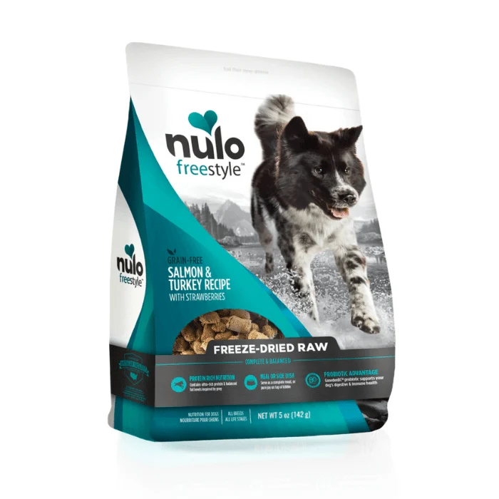 Nulo - Nourriture lyophilisée crue saumon et dinde pour chien 13oz