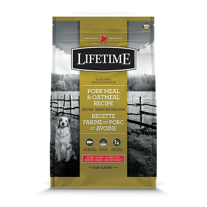 Nourriture pour chiens Lifetime Porc & Avoine