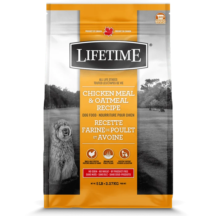 Nourriture pour chiens Lifetime Poulet & Avoine